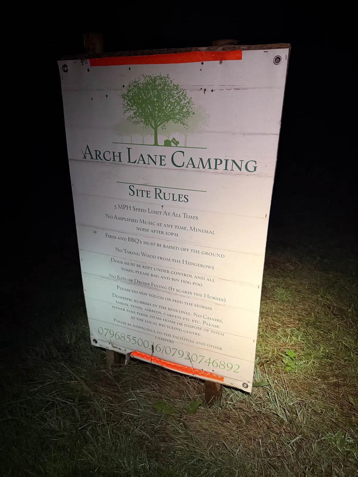 Photo at Arch Lane campsite