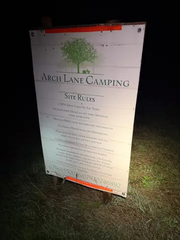 Photo at Arch Lane campsite